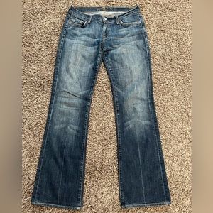 7 For All Mankind jeans. Low rise. Bootcut. They run a tad smaller.
